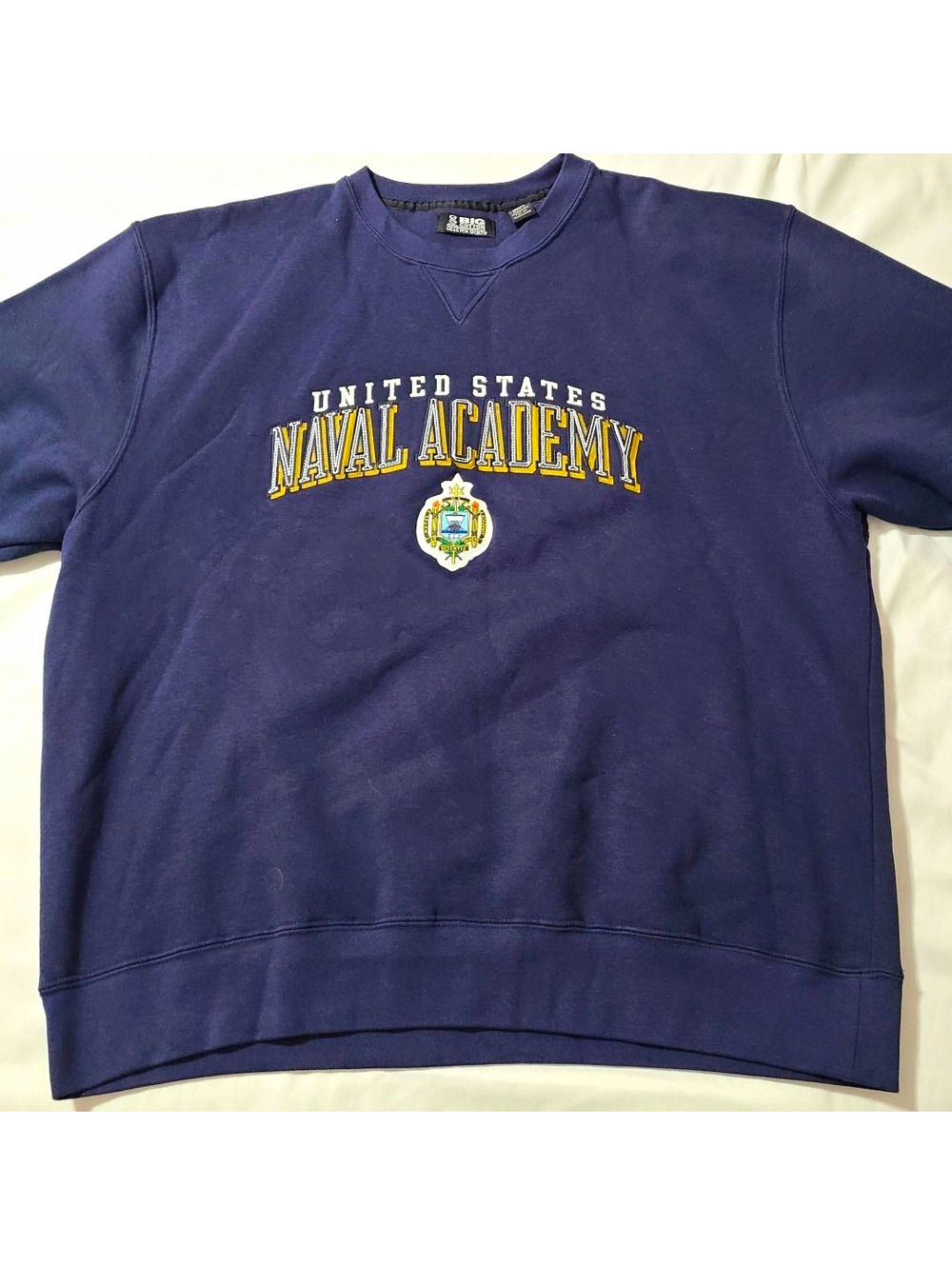 Vintage USNA Naval Academy Sweatshirt XL Big Cotton Gear For Sports Navy Crest